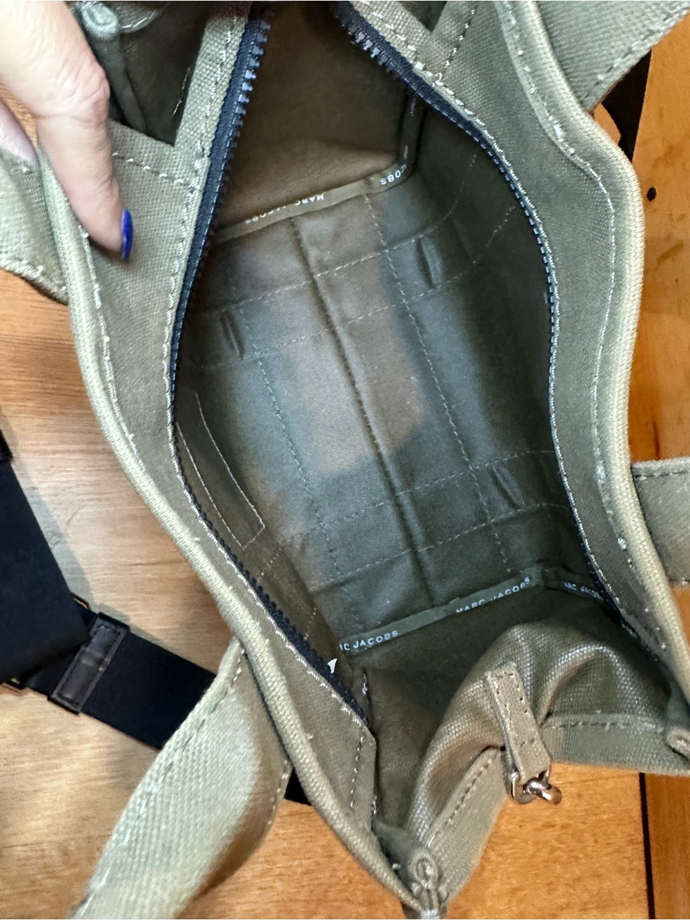 Marc Jacobs Small Canvas Tote in Olive - Picture 2 of 4